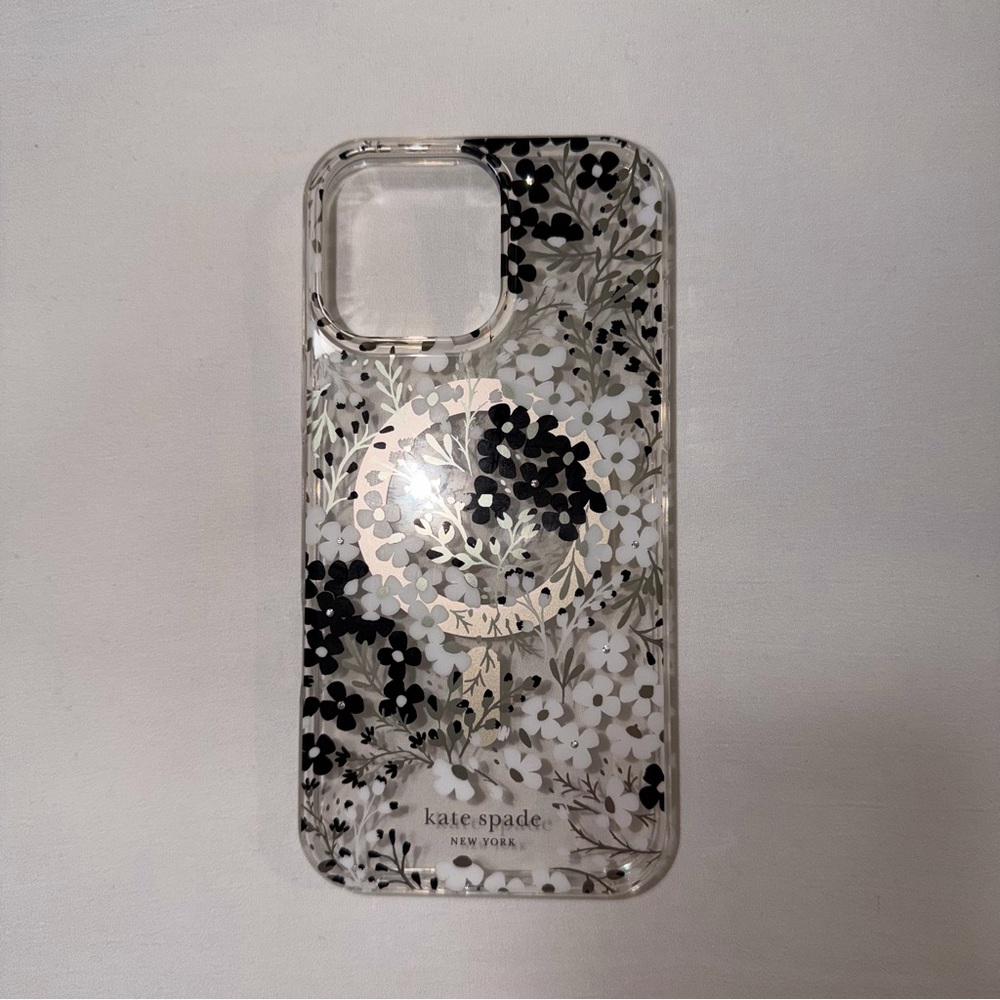 Kate Spade Clear Floral Phone Case iPhone 16 pro max
